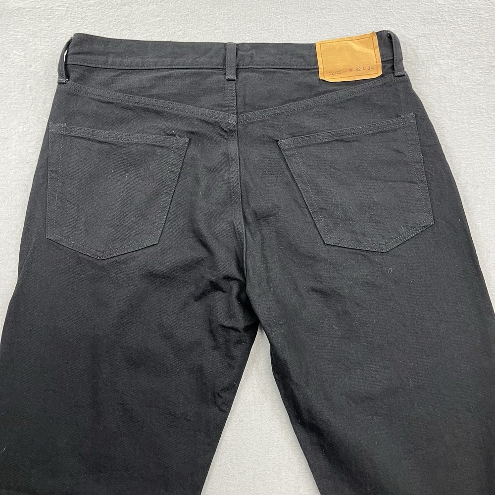 Buck Mason Jeans Mens 32x29 Black Denim 13.25oz Ford Standard Button Fly - Picture 4 of 15